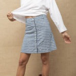 Falda azul Houle Vichy
