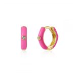 Pendientes aro esmalte mini (varios colores)